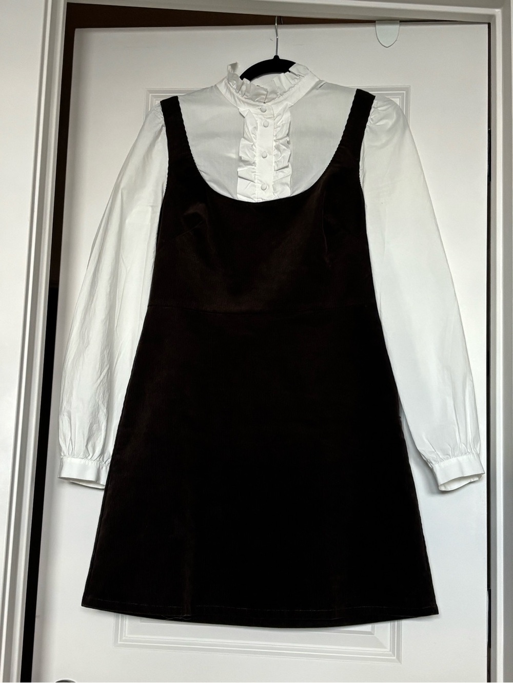 & Other Stories Brown and White Dress